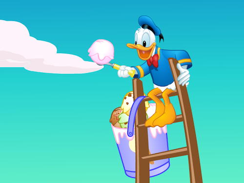 Donald Duck als IJscoman (Spelletje)