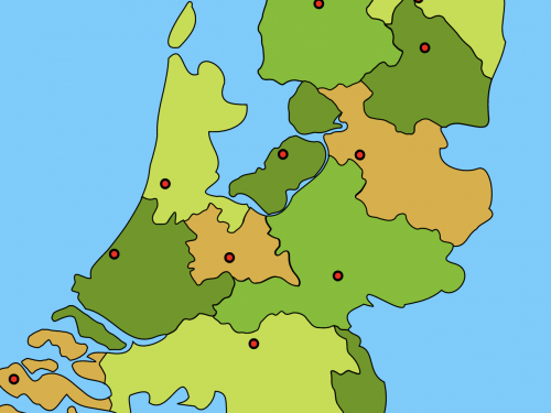 Hoofdsteden Nederland Topografie (Nieuw) (Spelletje) - Spelletjes spelen Minipret.nl