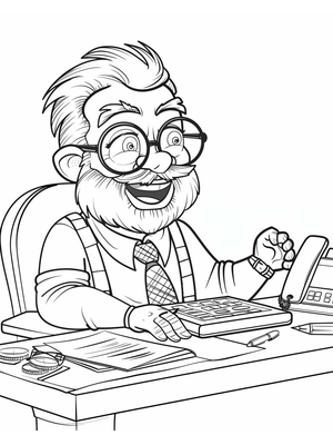 Accountant Kleurplaat 3