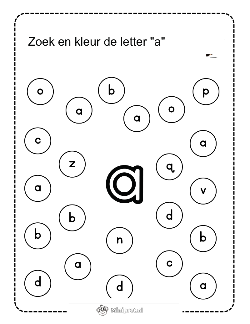 Letter A Kleurplaat — gratis kleurplaat