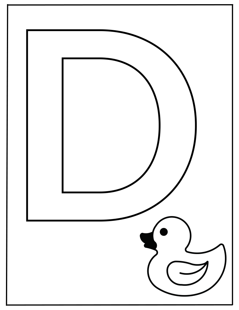 Hoofdletter D werkblad