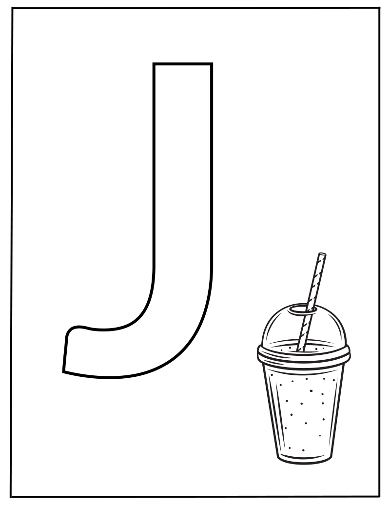 Hoofdletter J werkblad — gratis werkblad PDF