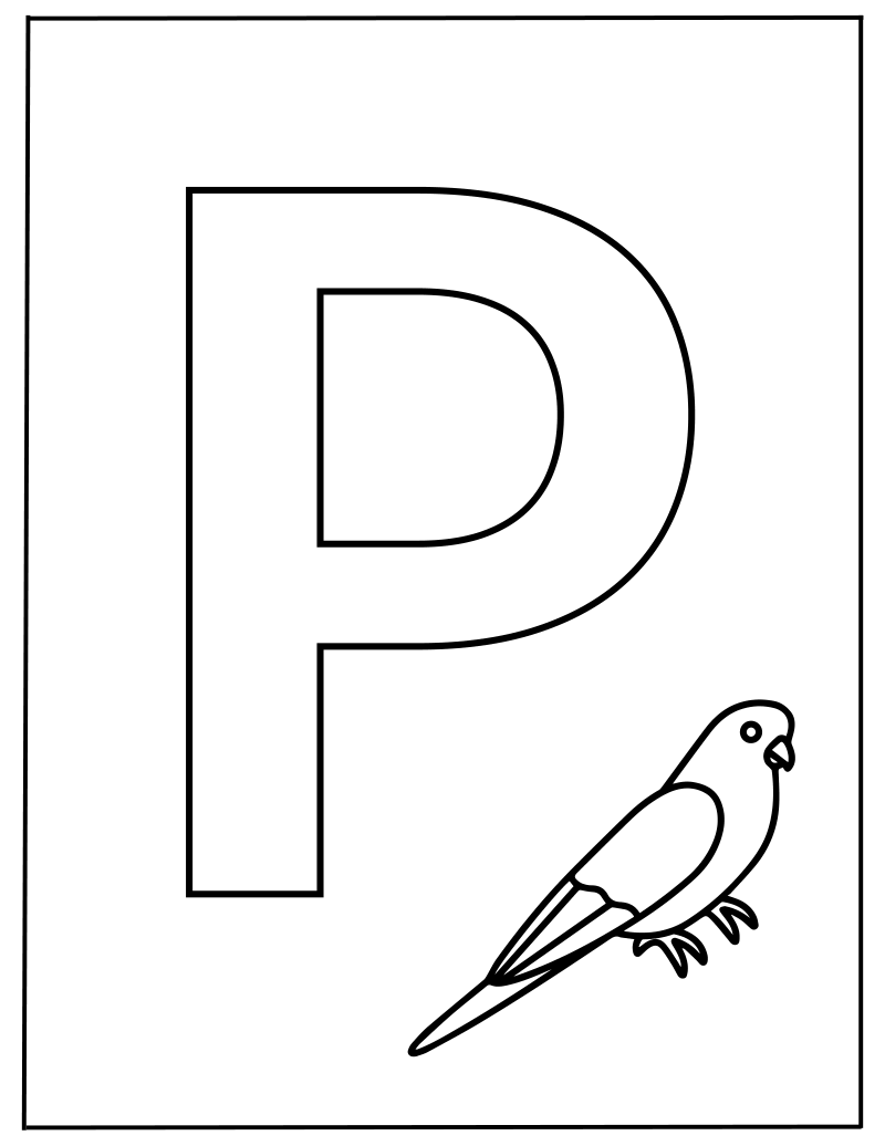 Hoofdletter P werkblad — gratis werkblad PDF