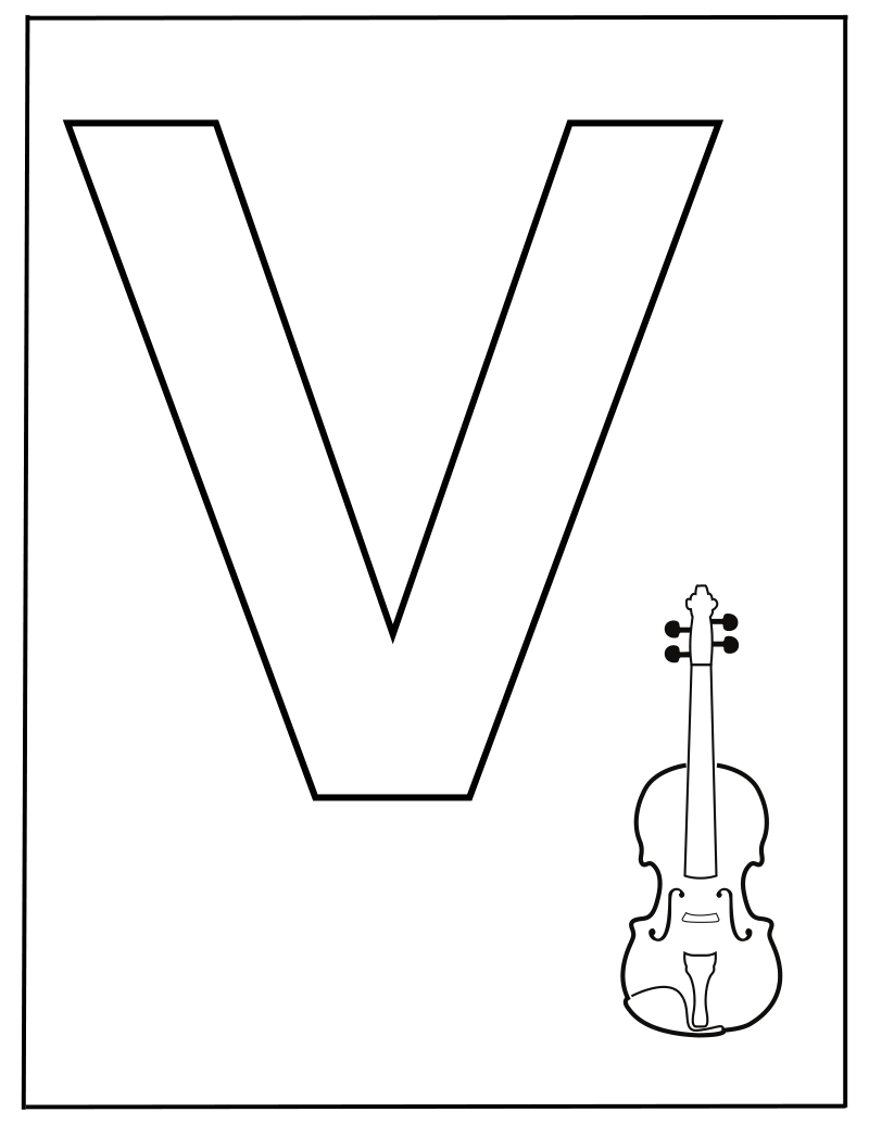 Hoofdletter V werkblad — gratis werkblad PDF