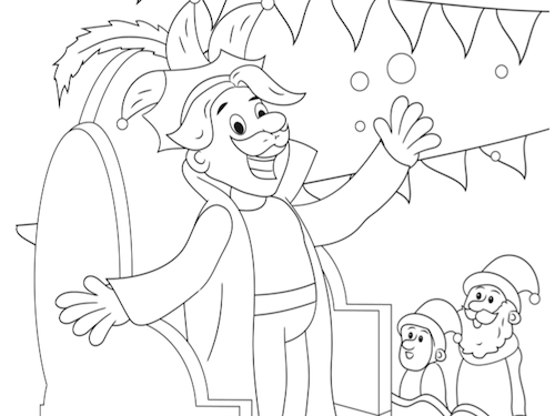 Prins Carnaval Kleurplaat — gratis kleurplaat printen