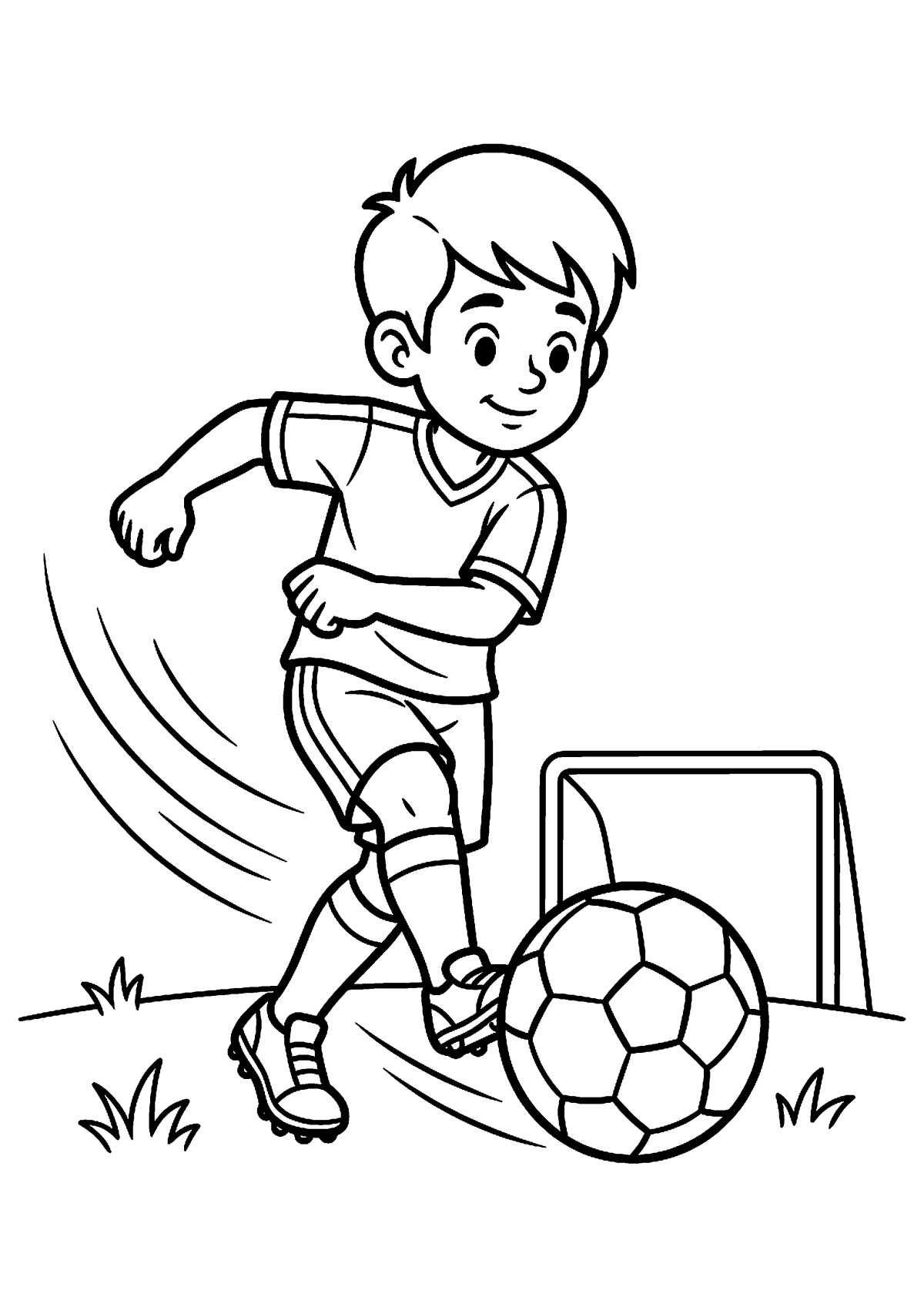 Schietende speler kleurplaat