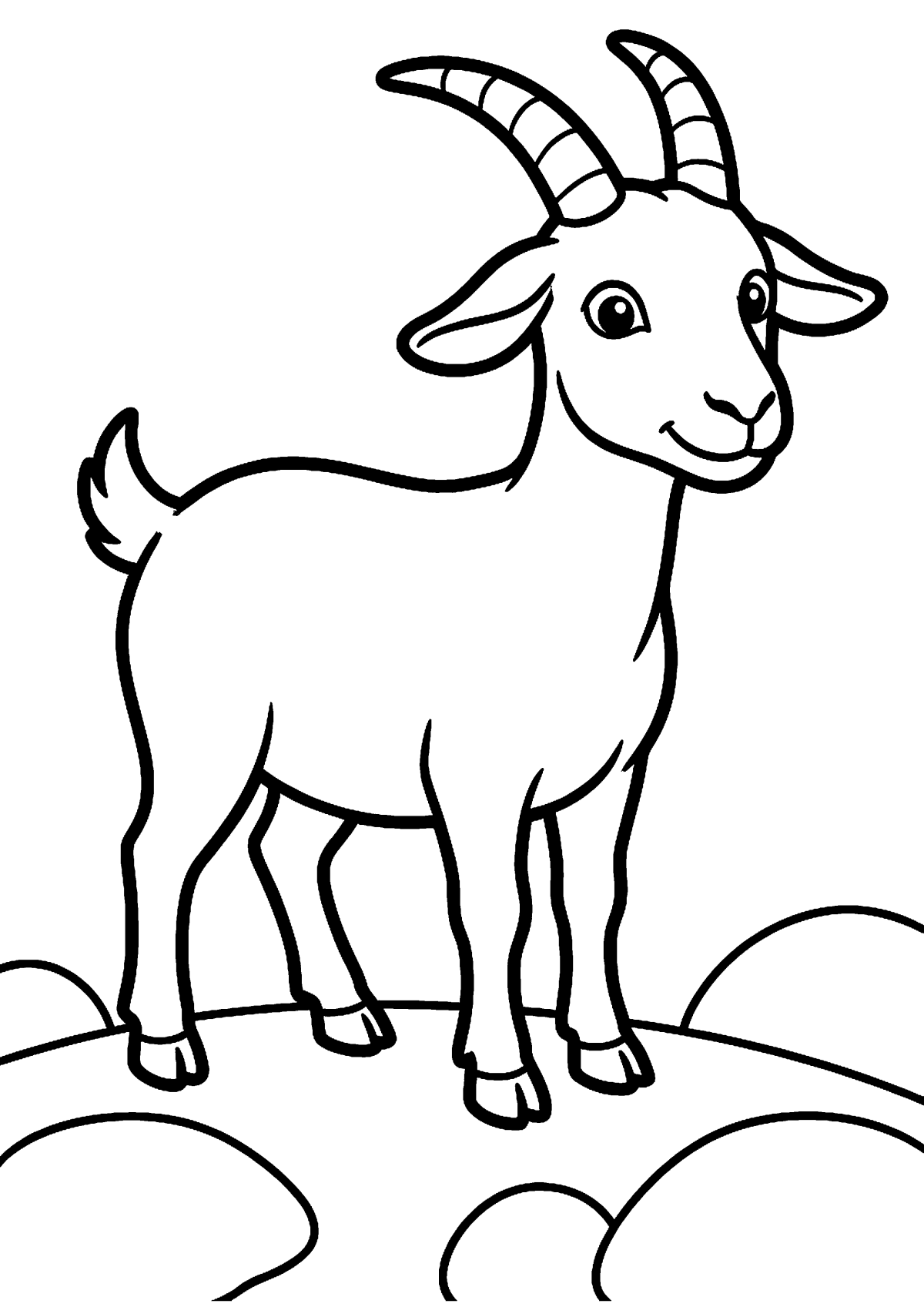 Staande geit kleurplaat — gratis kleurplaat printen