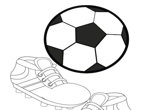 Voetbalschoenen Kleurplaat — gratis kleurplaat