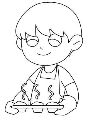 Bakker Kleurplaat 1 — gratis kleurplaat