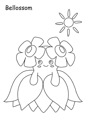 Bellossom Kleurplaat — gratis kleurplaat