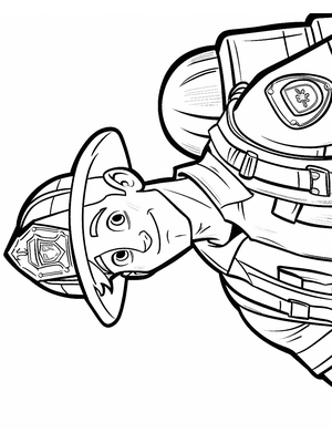 Brandweerman Kleurplaat 13 — gratis kleurplaat