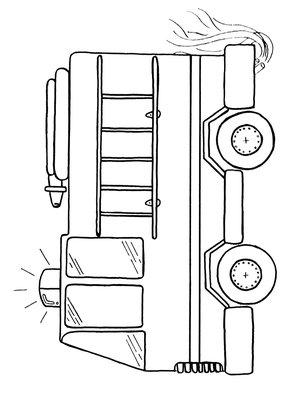 Brandweerwagen Kleurplaat — gratis kleurplaat