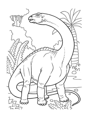 Brontosaurus Kleurplaat — gratis kleurplaat printen