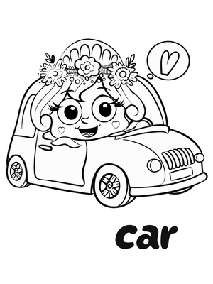 Bruiloft Car 2 Kleurplaat — gratis kleurplaat printen