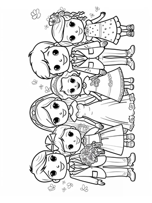 Bruiloft Party 1 Kleurplaat — gratis kleurplaat printen