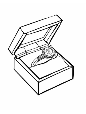 Bruiloft Ring 1 Kleurplaat — gratis kleurplaat printen