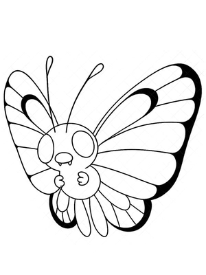 Butterfree Kleurplaat — gratis kleurplaat
