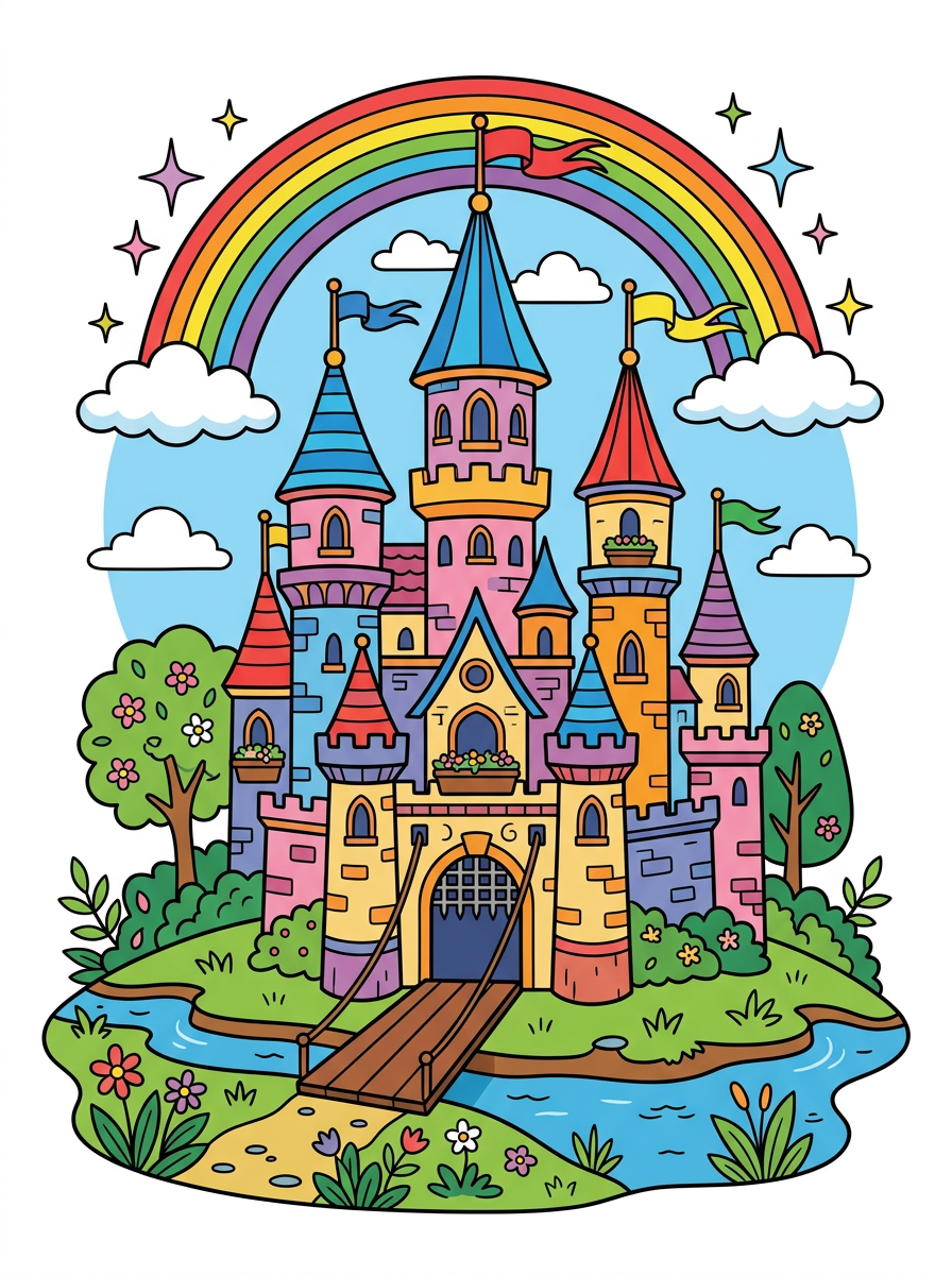 Kastelen kleurplaten