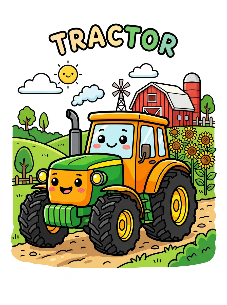 Tractor kleurplaten