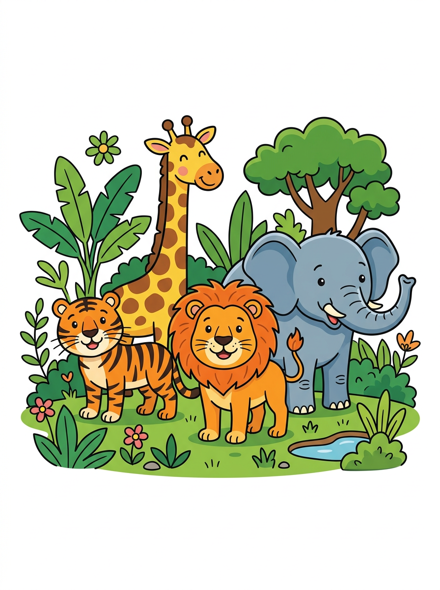 Wilde Dieren kleurplaten