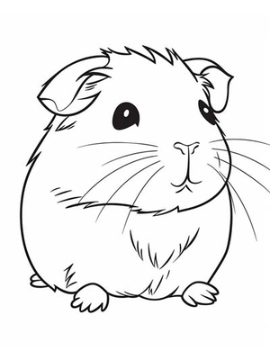 Baby Cavia Kleurplaat