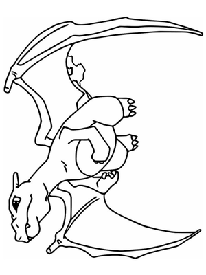 Charizard Kleurplaat — gratis kleurplaat