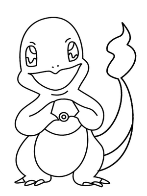 Charmander Kleurplaat — gratis kleurplaat