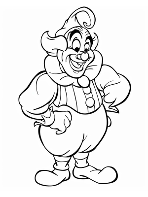 Circus Clown 10 Kleurplaat — gratis kleurplaat printen