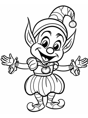 Circus Clown 16 Kleurplaat — gratis kleurplaat printen