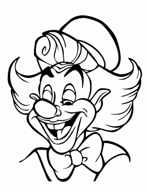 Circus Clown 2 Kleurplaat — gratis kleurplaat printen