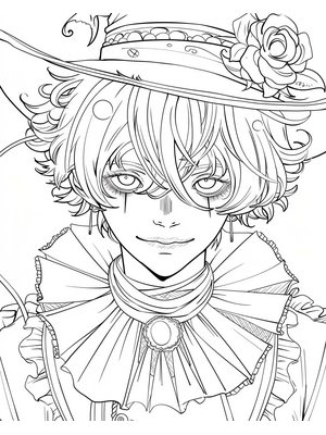 Circus Clown 3 Kleurplaat — gratis kleurplaat printen