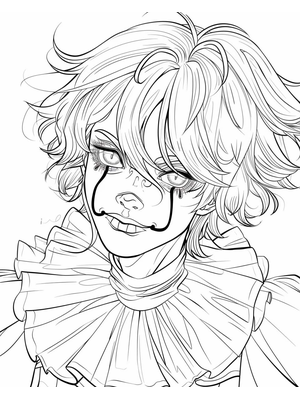 Circus Clown 4 Kleurplaat — gratis kleurplaat