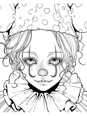 Circus Clown 8 Kleurplaat — gratis kleurplaat