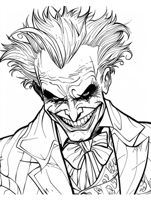 Circus Joker 1 Kleurplaat — gratis kleurplaat printen