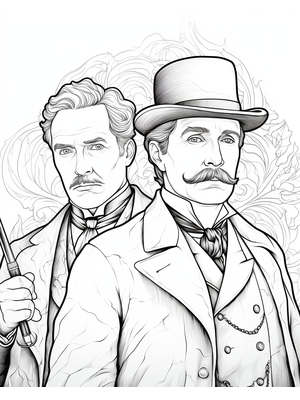 Detective Kleurplaat 2 — gratis kleurplaat printen