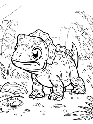 Dinosaurus 2 Kleurplaat — gratis kleurplaat