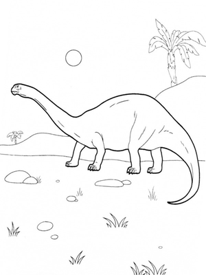Diplodocus Dinosauriër Kleurplaat — gratis kleurplaat printen