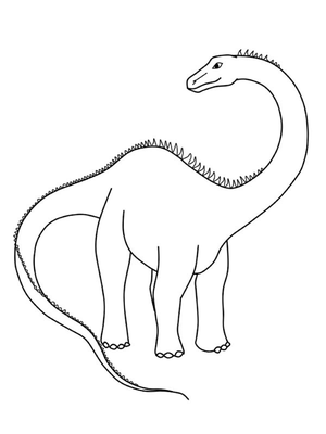 Diplodocus Kleurplaat — gratis kleurplaat printen