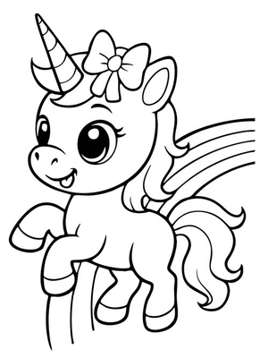 Baby Eenhoorn Kleurplaat