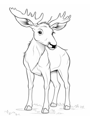 Baby Eland Kleurplaat — gratis kleurplaat