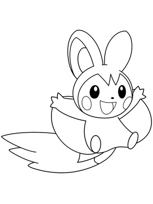 Emolga Kleurplaat — gratis kleurplaat printen