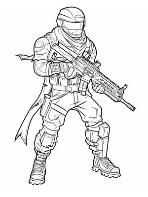 Fortnite 4 Kleurplaat — gratis kleurplaat