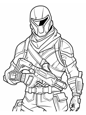 Fortnite 5 Kleurplaat — gratis kleurplaat