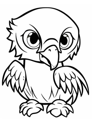 Baby Gier 6 Kleurplaat — gratis kleurplaat