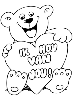 Ik hou van jou Kleurplaat — gratis kleurplaat printen