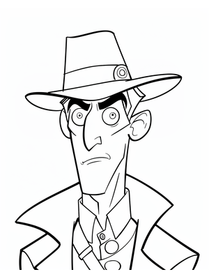 Inspecteur Gadget Kleurplaat — gratis kleurplaat
