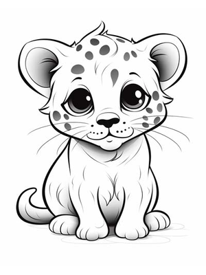 Baby Jaguar Kleurplaat — gratis kleurplaat