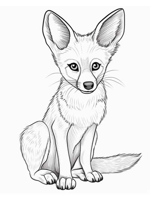 Baby Jakhals Kleurplaat — gratis kleurplaat