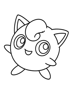 Jigglypuff Kleurplaat — gratis kleurplaat printen