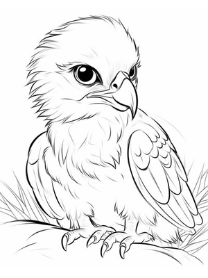 Baby Kale Arend Kleurplaat — gratis kleurplaat printen